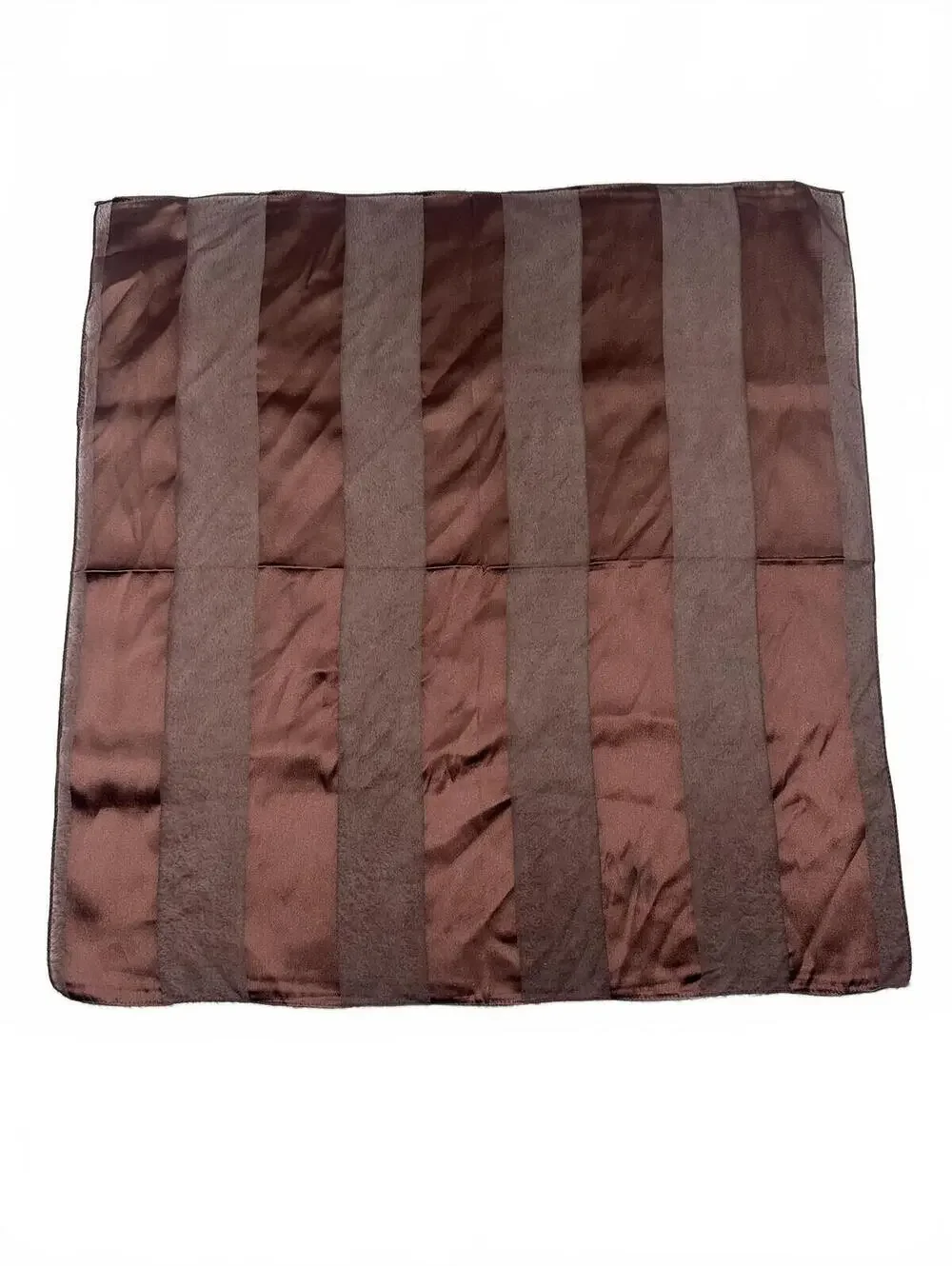 Elegant Brown Satin Scarf Accessory